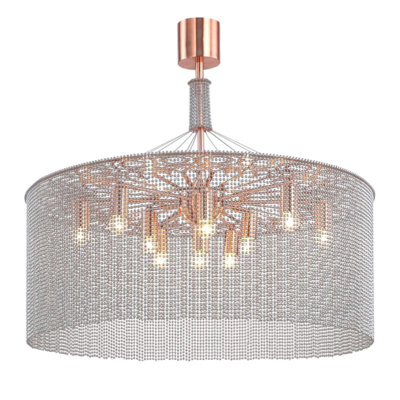 Lustre tambour clair en forme de saule