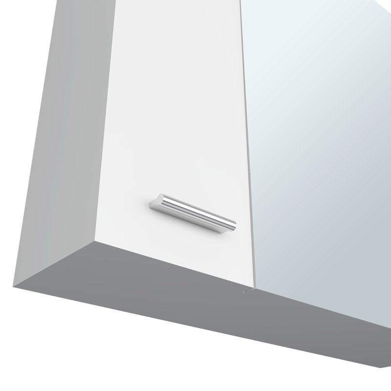 Pharmacie Prague, quatre tablettes internes, une porte, finition blanche, Blanc