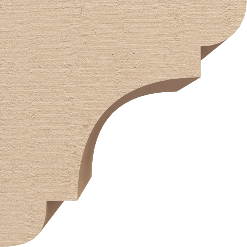 New Brighton cèdre brut grain de bois TimberThane Corbel, apprêté brun clair, H 4 po x l 4 po x P 4 po
