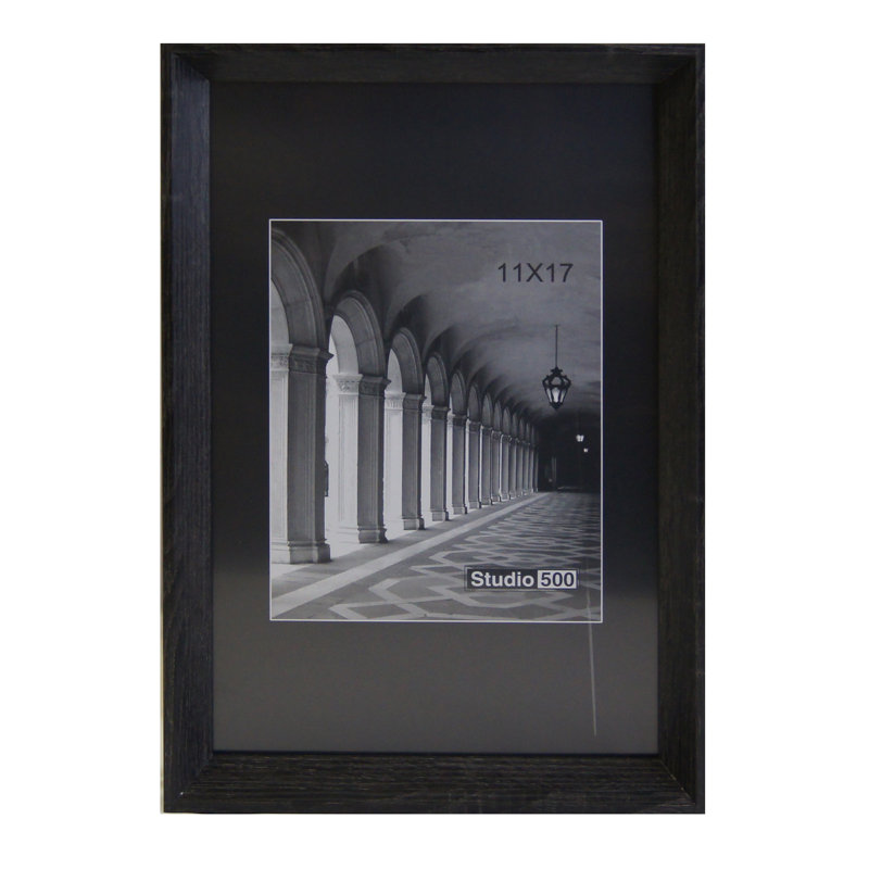 Black Beveled Picture Frame, 11" x 17"