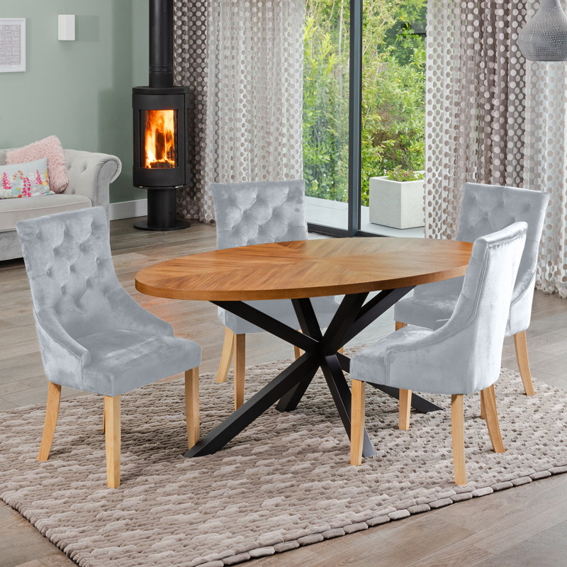Soderquist 4 - Person Dining Set, Silver