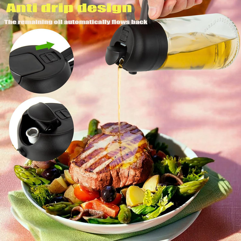 2-in-1 Olive Oil Dispenser & Sprayer