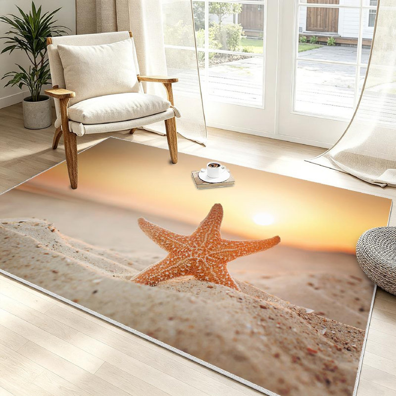 Tapis bleu lavable à la machine, Rectangle 39" x 63"