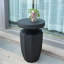 Table de bout décorative de jardin, table d'appoint moderne robuste robuste en faux terrazzo, table d'appoint pour l'intérieur et l'extérieur