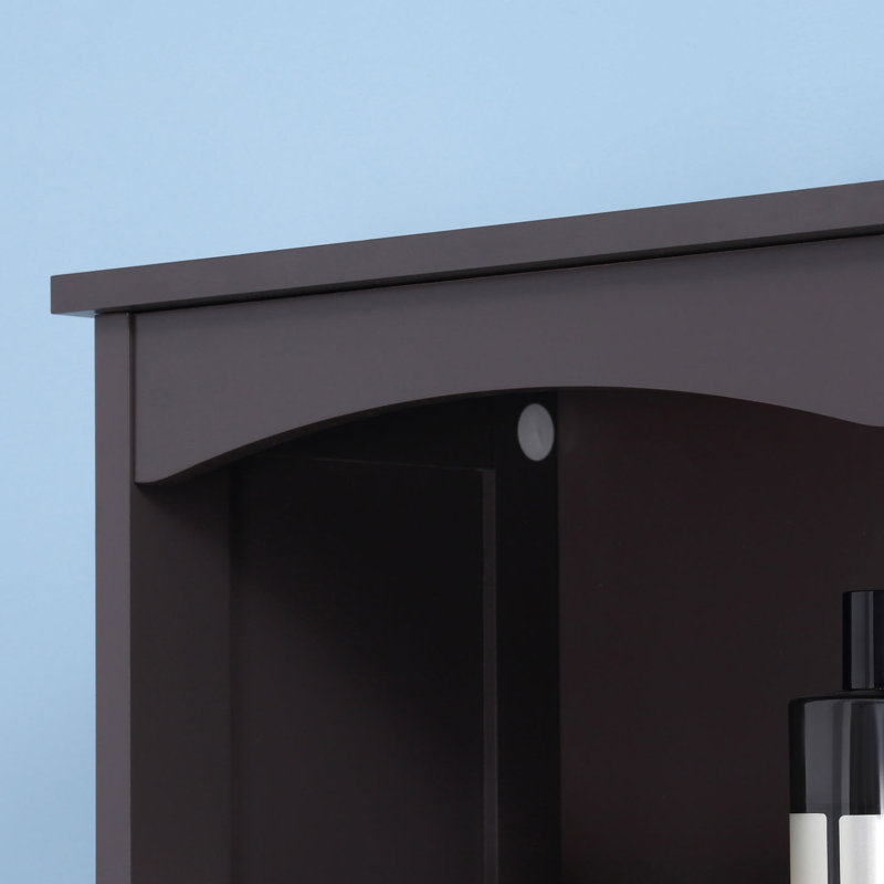 Rangement autoportant pour salle de bain avec tablettes à 3 niveaux et tiroir