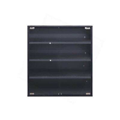 Boîte à chaussures avec lumière DEL RVB, boîte de rangement de chaussures empilable en bois avec porte en verre, boîte de rangement pour chaussures pour chaussures de sport