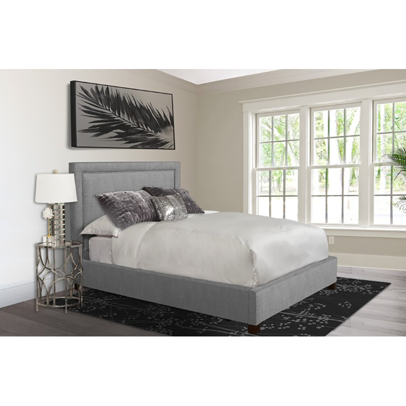 Cody Upholstered Standard Bed, Gray, King