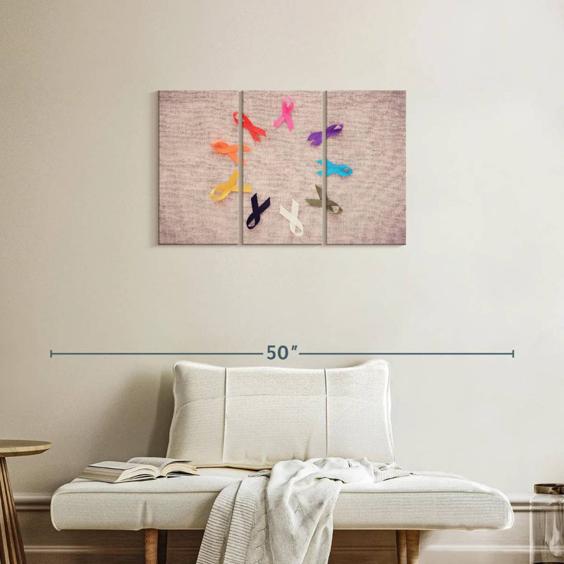 Symbole de sensibilisation au cancer Khyia, H 20 po x l 33 po