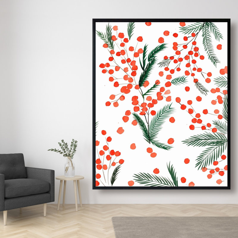 " Mistletoe Leaf Pattern ", 60" H x 48" W