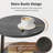 Round End Table Side Table With 3-Tier Shelves (Set of 2)-1690447188
