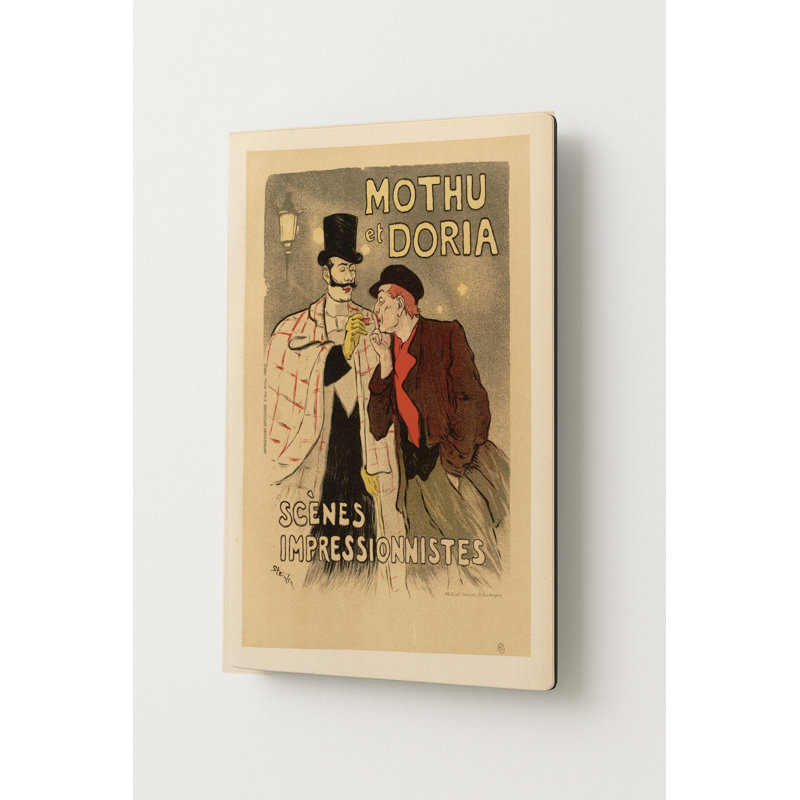 Mothu et Doria Scènes Impressionnistes 1893 - Belle Époque vintage Poster Wall Art — Portrait Metal Wall Art, 24" H x 20" W