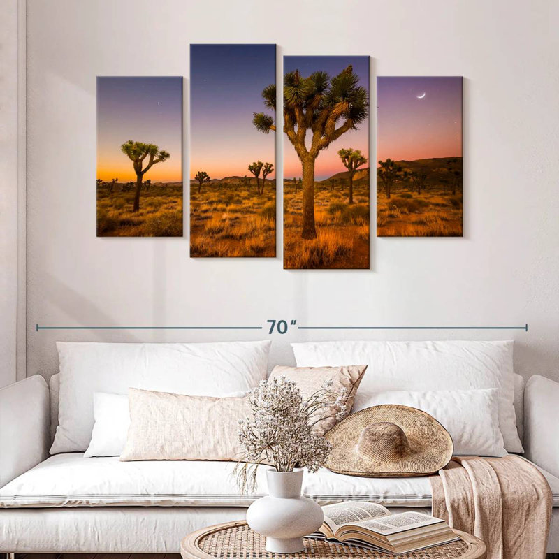 Nicci Joshua Tree Valley au coucher du soleil, H 32 po x l 52 po