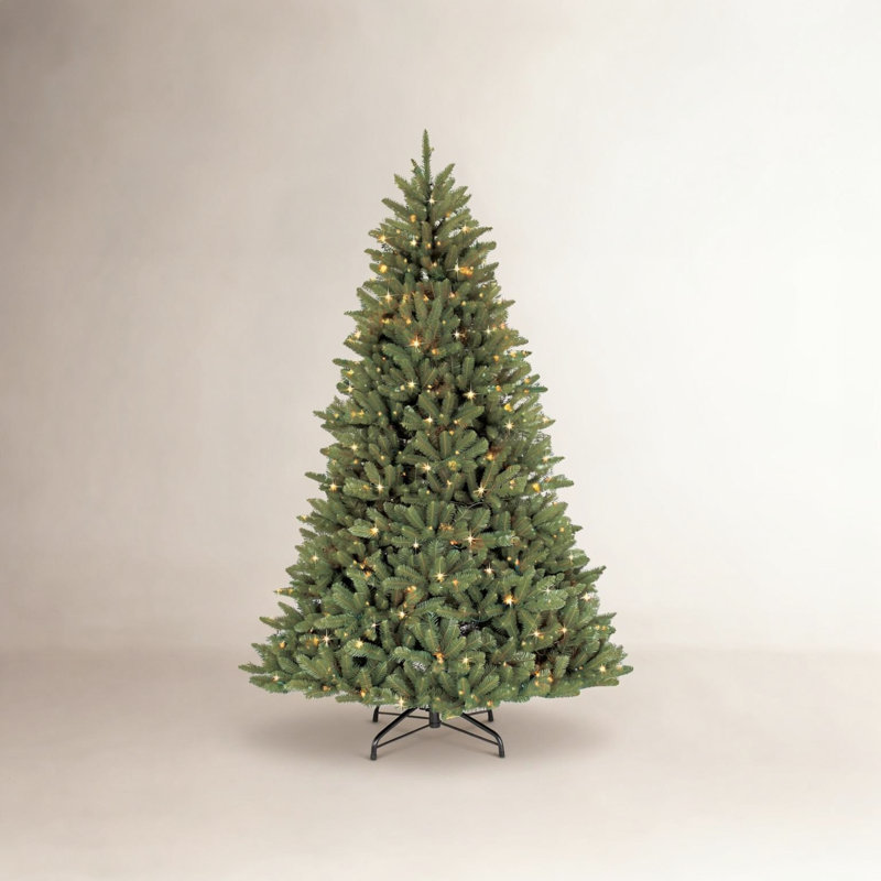 Arbre de Noël artificiel pré-éclairé, H 6,5 pi