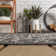 Massimo Bohemian Medallion Textured Weave Black/Gray Indoor/Outdoor Rug