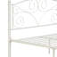 Lit double moderne en métal - blanc, fabrication en acier robuste pour la durabilité, silencieux et stable, facile à assembler, aucun sommier requis, convient à un matelas de 8 pouces ou plus épais, capacité de 600 lb avec