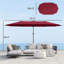 Parasol double 14,8 pi, grand parasol de terrasse avec lumière solaire à DEL pour le jardin-299810939