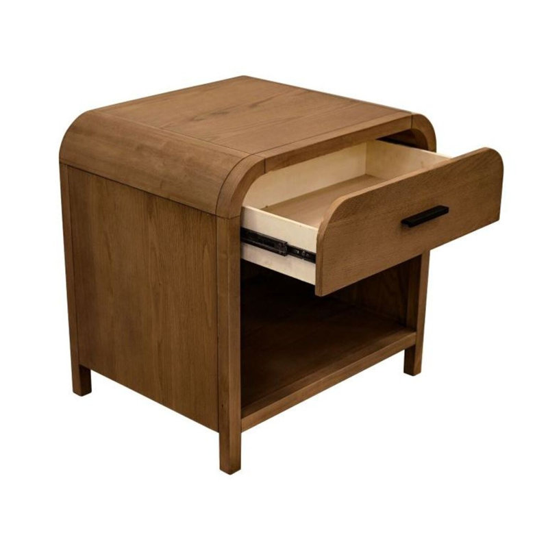 Table de chevet en placage de bois Gianni