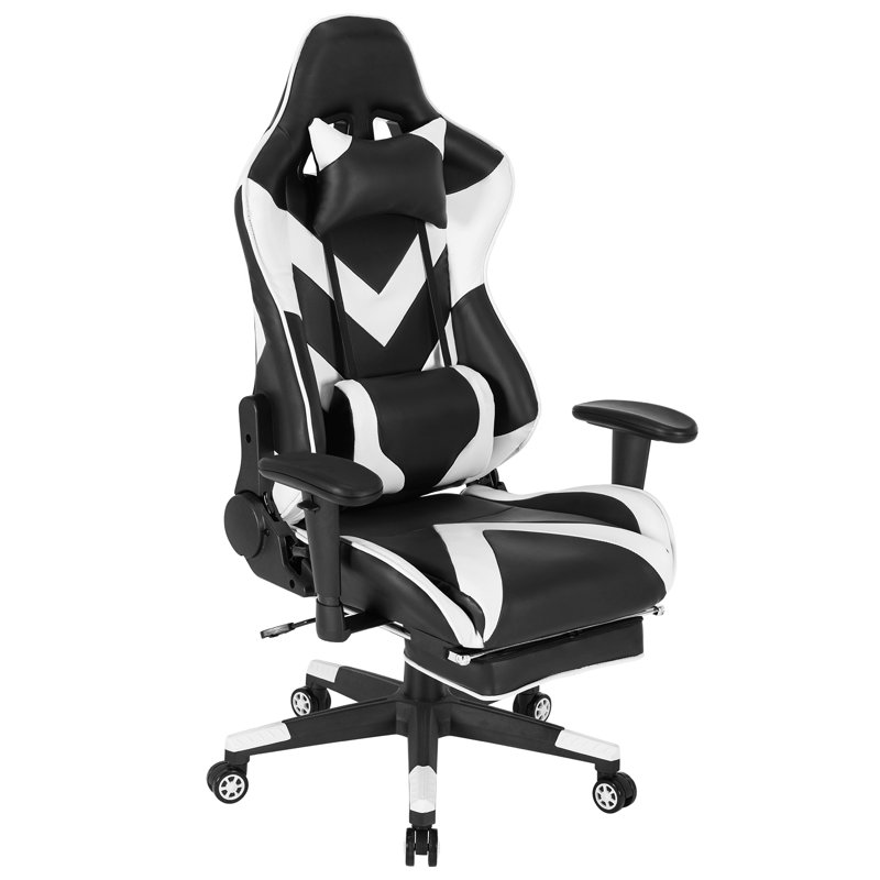 Inbox Zero PC & Racing Game Chair, White