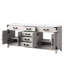 72 po Meuble-lavabo en chêne blanc