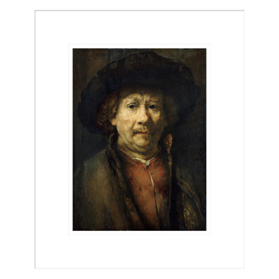 Autoportrait par Rembrandt van Rijn - Estampe numérique encadrée