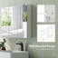 36mm W 25.6mm H Wall Mounted Required Frameless Medicine Cabinet Mirror Adjustable