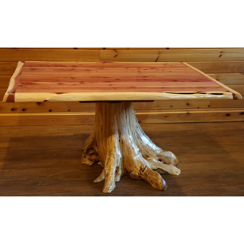 Guisborough Cedar Rectangular Solid Wood Top with Solid Wood Base Dining Table, 42" x 72"