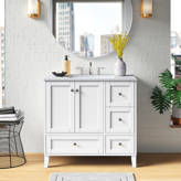 Mercury Row® Aleta 36'' Single Bathroom Vanity with Engineered Marble ...