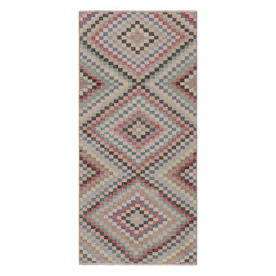 One-of-a-Kind Runner 2'8" X 6' 1960s Wool Area Rug