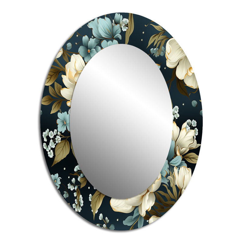 Victorian Elegance - Miroir mural ovale traditionnel, H 40 po x l 30 po