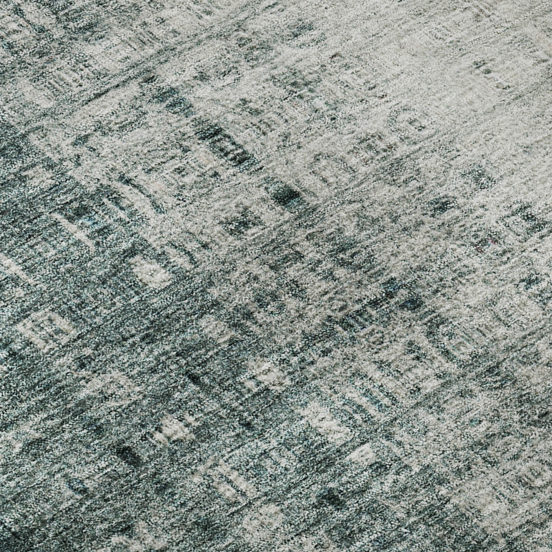 Premium Machine Washable Mayfield AMF2240 Striped Rug, Teal, 5' x 7'6"