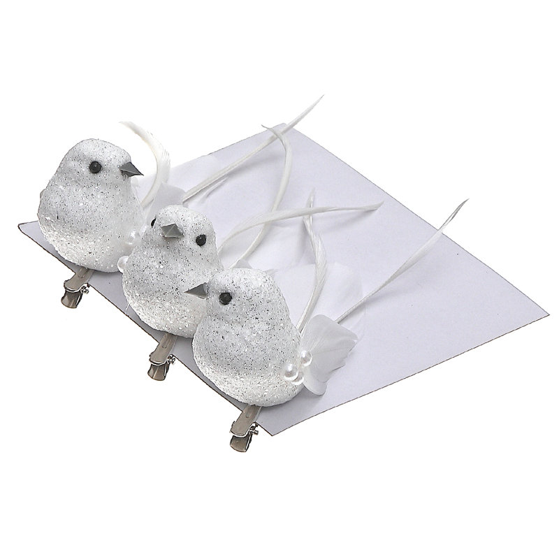 Deleveaux 3'' Animals Hanging Figurine Ornament, White