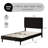 Velvet Upholstered Platform Bed Headboard and footboard with soft-padded vertical channel quilting-759721675-759721674