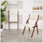 Chaise de salle à manger rembourrée pliante, peu encombrante, facile à transporter, salle à manger, aucun assemblage requis, paquet de 2 - blanc crème et cerise-305613213