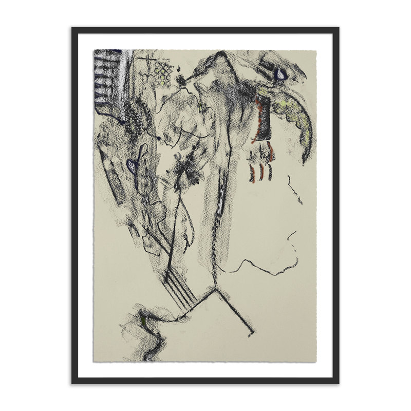 Rubbings 5 Print by Fox Print, 40" H x 30" W x 2.5" D, Black Single Picture Framed
