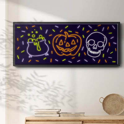 Neon Halloween Collection D-, toile encadrée