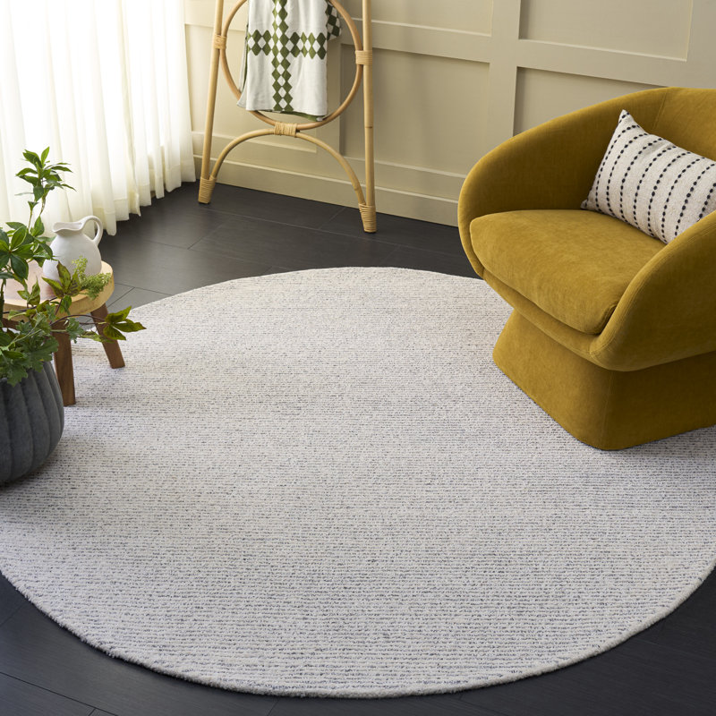 Abstract Hand Tufted Performance Abstract Indoor Rug, Round 6'
