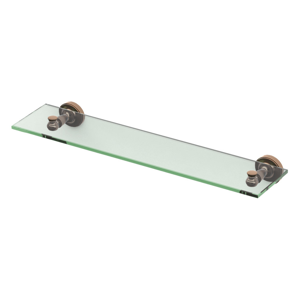 Gatco Tavern Glass Bathroom Shelf - Polished Nickel Finish For Towels & Toiletries