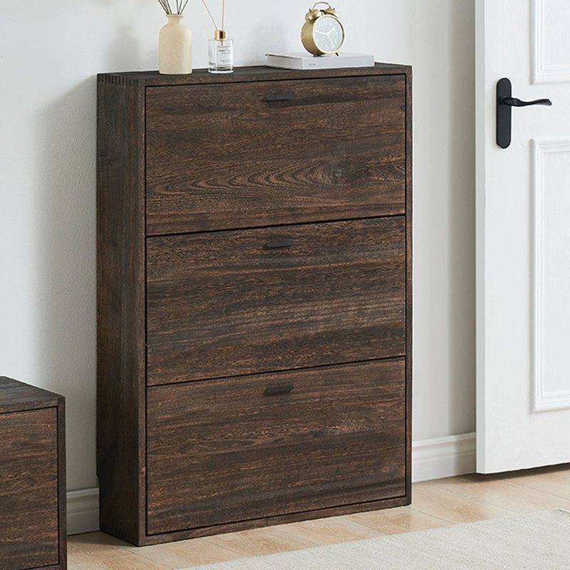 Nut-Brown Solid wood Shoe Storage