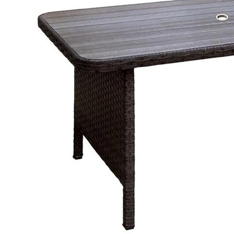 Table de salle à manger à mèches/en rotin Debi