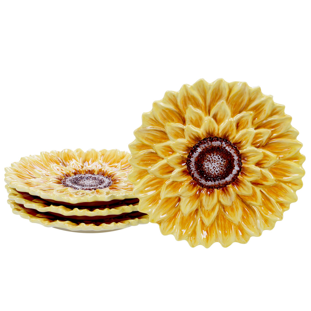 Certified International Sunset Sunflower Dessert Plate (Set of 4) Certified International