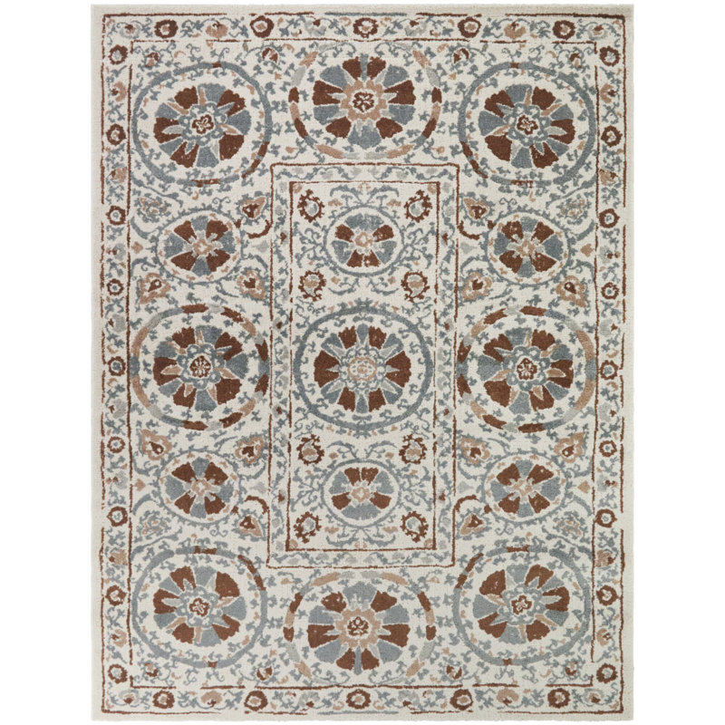 Tapis traditionnel à médaillon Niclas Rust, 7 pi 10 po x 10 pi