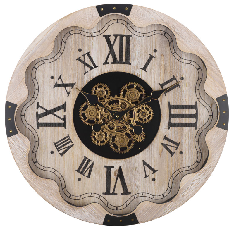 Winifred Roman Gear Wall Clock
