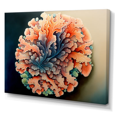 Lafontaine " Deepsea Coral In Retro Colors " Painting