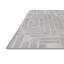 Tapis abstrait en polyester / chenille tissé à la machine Savin en brun / beige-1230581251