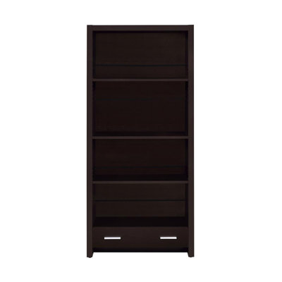 4-Shelf Bookcase with Storage Drawer in Cappuccino Finish