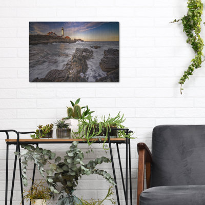 Autumn Afternoon At Portland Head' by Rick Berk Metal Wall Art