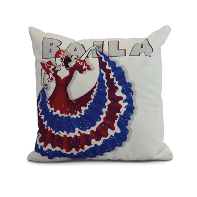 Cuban Flare Outdoor Reversible Throw Pillow
