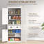 Garde-manger de 72 po HOMcom, armoire de rangement haute, armoire autoportante avec tiroir, portes et tablettes réglables, blanc
