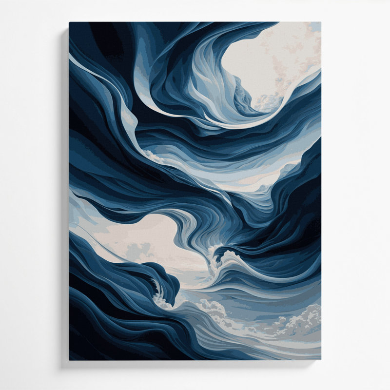 Abstract Landscape 25 Grey Canvas Wall Art, 20" H x 16" W