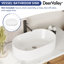 DeerValley 555 x 357 x 140mm Ceramic Oval Countertop Basin White Bathroom Above-Counter Sink Vessel Sink